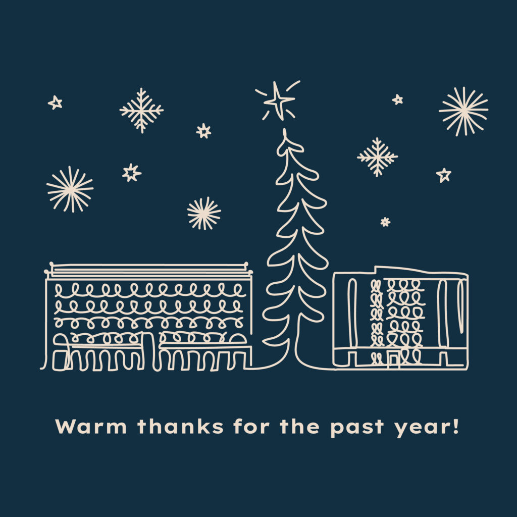 Kielo Christmas card with a wintery sceen