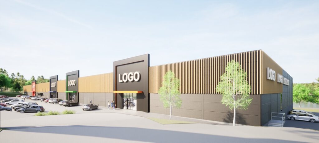 Havainnekuva rakennettavasta Kuopion Teollisuuskadun kiinteistöstä